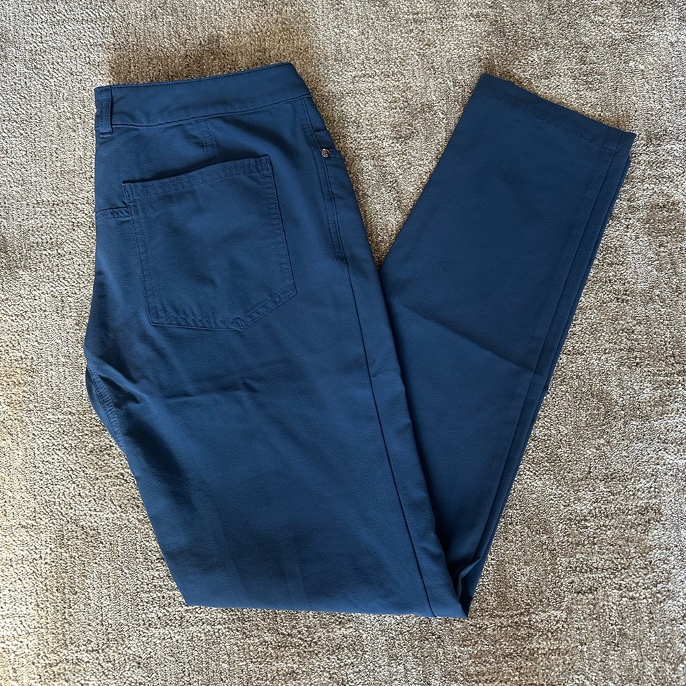 Men's Blue Casual Pants Classic Fit Trousers Olivers